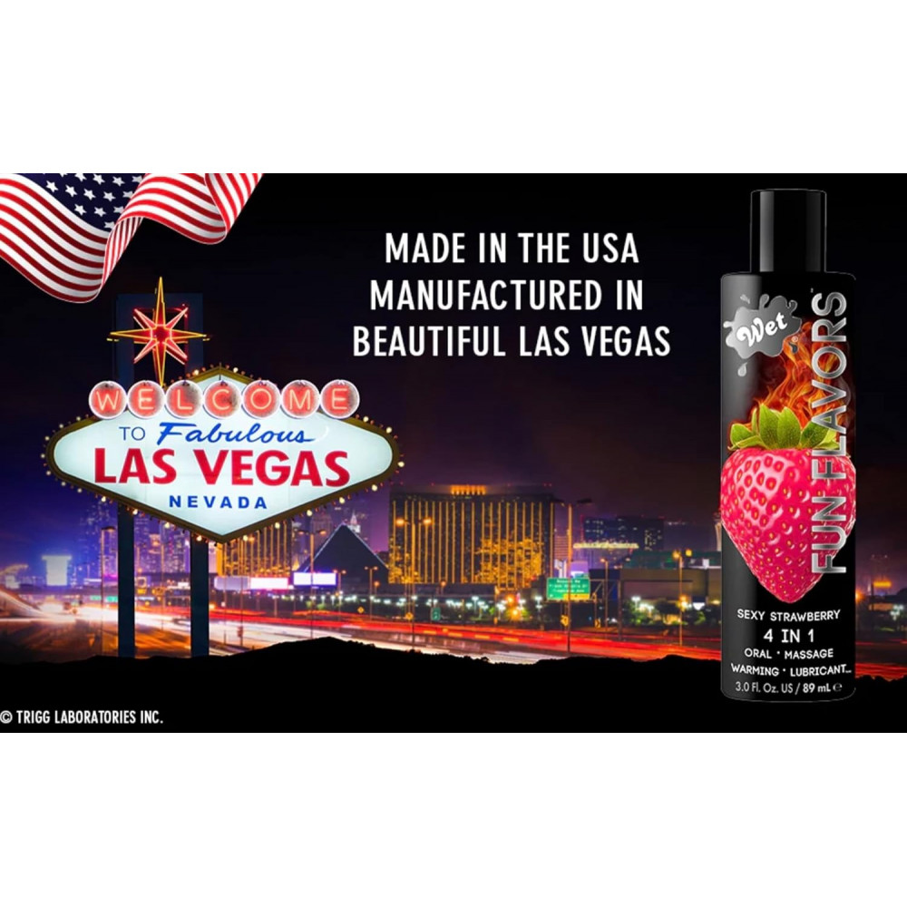  - Розігріваючий їстівний лубрикант 4 в 1 Wet Fun полуниця 30 мл 7