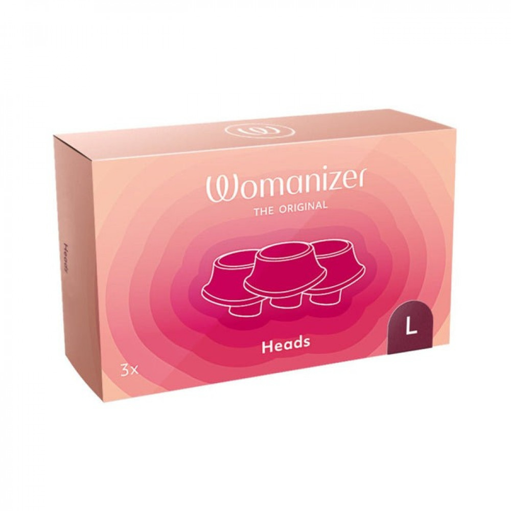 Вибраторы Womanizer - Сменные насадки Womanizer Premium и Classic (3 шт.), большие, бордо 1