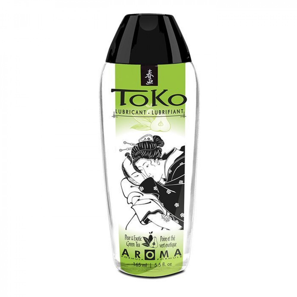 Оральные смазки - Лубрикант на водной основе Shunga Toko AROMA - Pear & Exotic Green Tea (165 мл), не содержит сахара