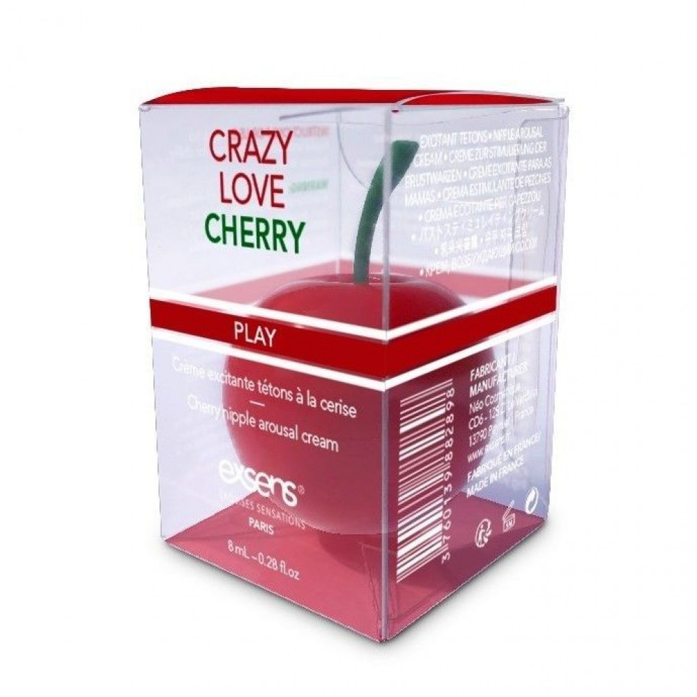 Стимулирующие средства и пролонгаторы - Возбуждающий крем для сосков EXSENS Crazy Love Cherry (8 мл) с жожоба и маслом ши, съедобный
