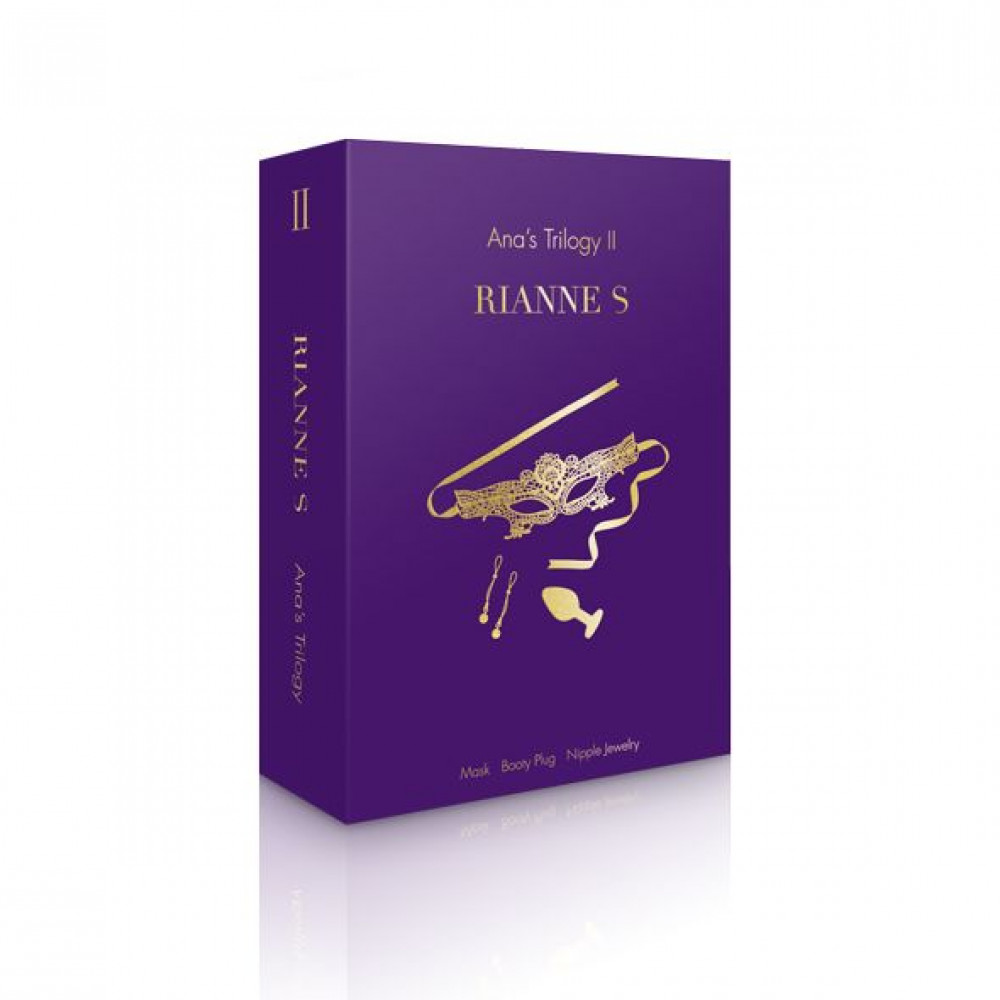Подарочные наборы - Романтический подарочный набор RIANNE S Ana's Trilogy Set II: пробка 2,7 см, лассо для сосков, маска 8