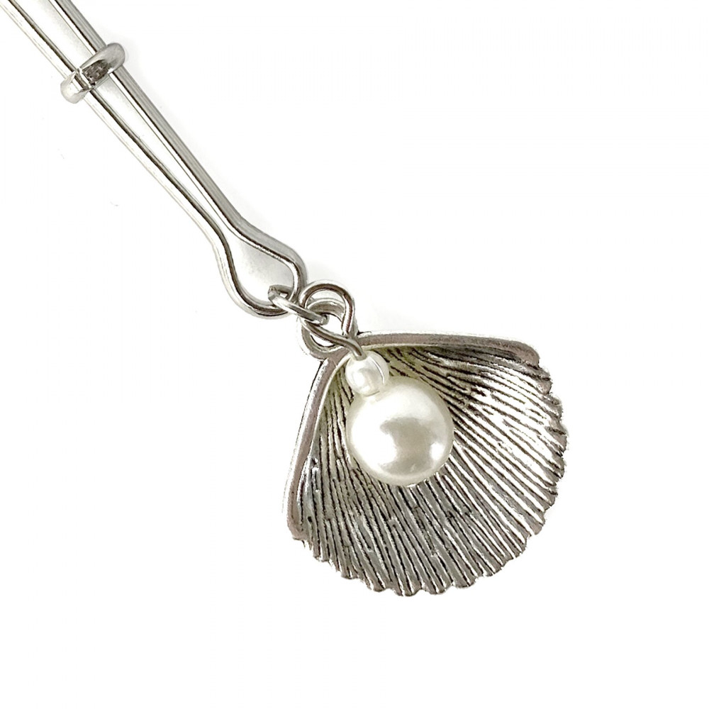 Интимные украшения - Зажим для клитора Art of Sex - Clit Clamp Silver Pearl 2