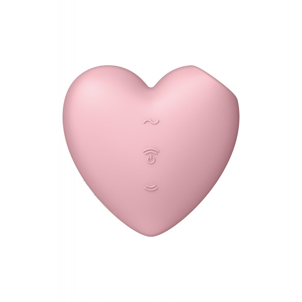 Вибраторы вакуумные - Вакуумный стимулятор-сердечко с вибрацией Satisfyer Cutie Heart Light Red 2