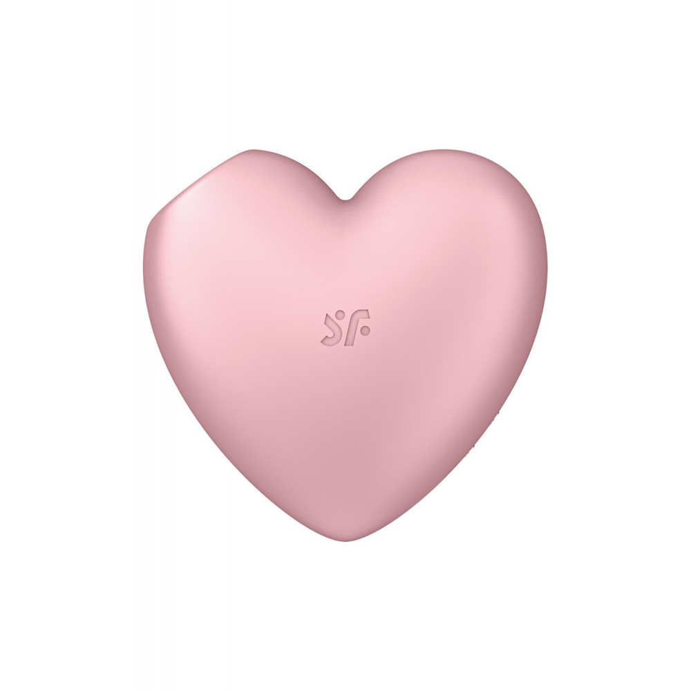 Вибраторы вакуумные - Вакуумный стимулятор-сердечко с вибрацией Satisfyer Cutie Heart Light Red 4