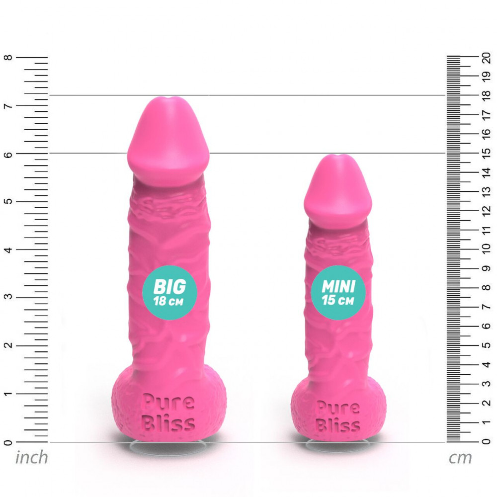 Секс приколы, Секс-игры, Подарки, Интимные украшения - Крафтовое мыло-член с присоской Pure Bliss MINI Pink, натуральное 4
