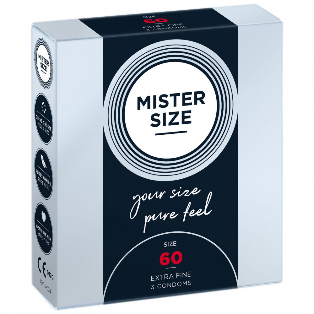 Презервативы - Презервативы Mister Size - pure feel - 60 (3 condoms), толщина 0,05 мм