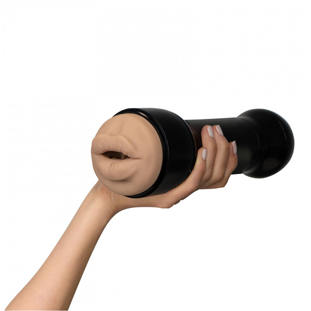 Мастурбаторы с вибрацией - Мастурбатор-ротик Kiiroo FeelVictoria Mouth с всасывающей интерактивной насадкой PowerBlow Combo Set 3