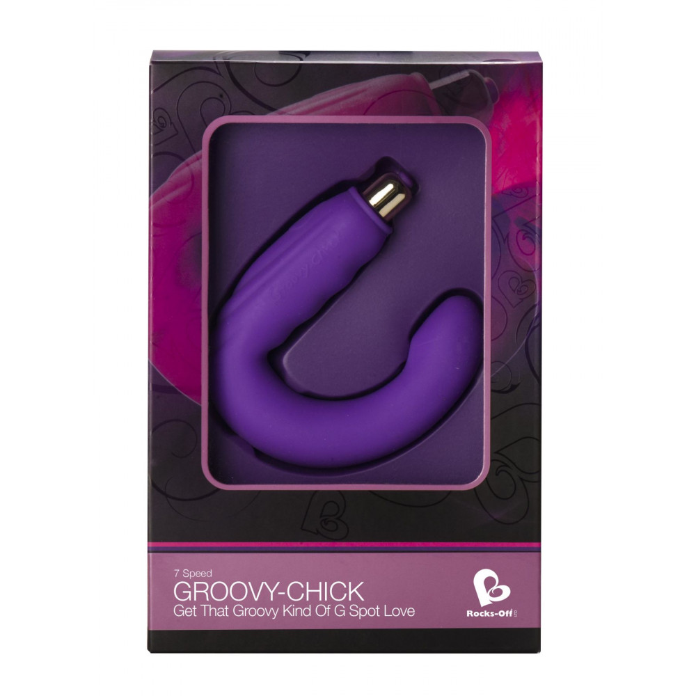 Клиторальный вибратор - Стимулятор клитора и точки G Rocks Off Groovy-Chick 7 Purple 2