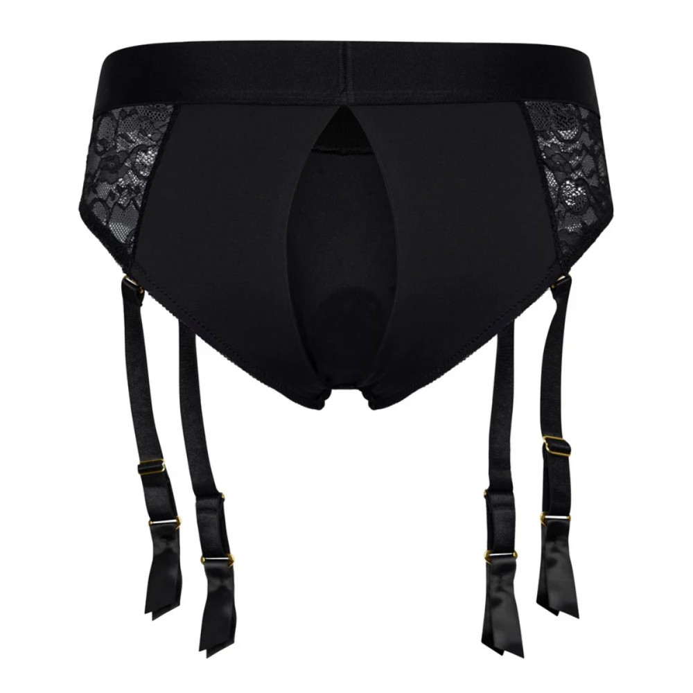 Страпоны - Страпон с трусиками-подвязками Dream Toys Bold Reva, черный, размер S 6