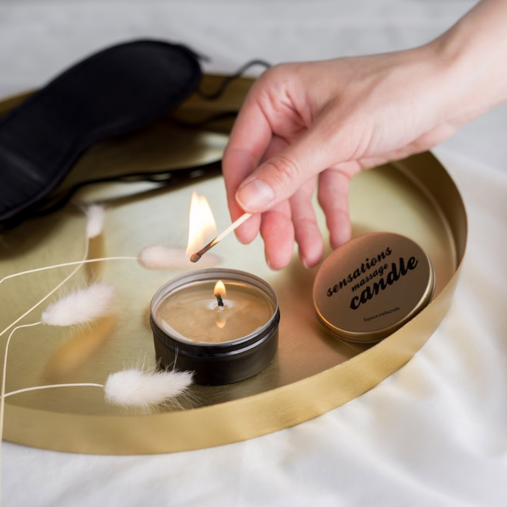 Для масажу - Свічка для масажу Bijoux Indiscrets з ароматом троянди та жасмину