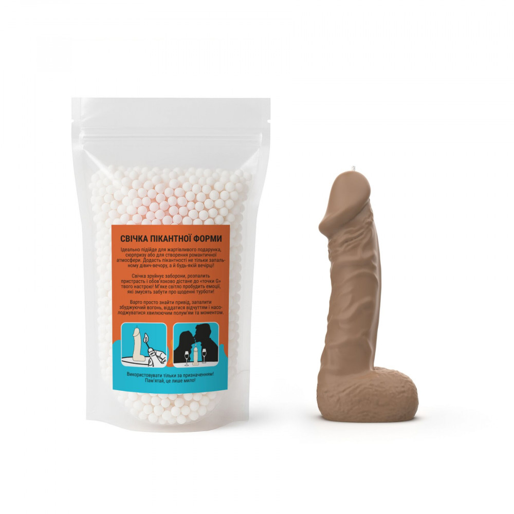 Секс приколы - Свеча в виде члена Чистий Кайф MEDIUM Brown 3