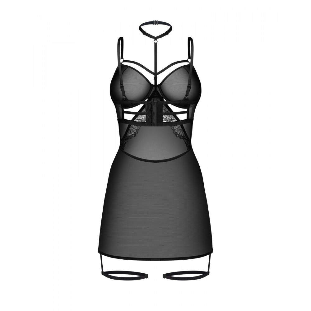 Сексуальные платья - Бэби-долл Obsessive Arrowel Black chemise S/M 1