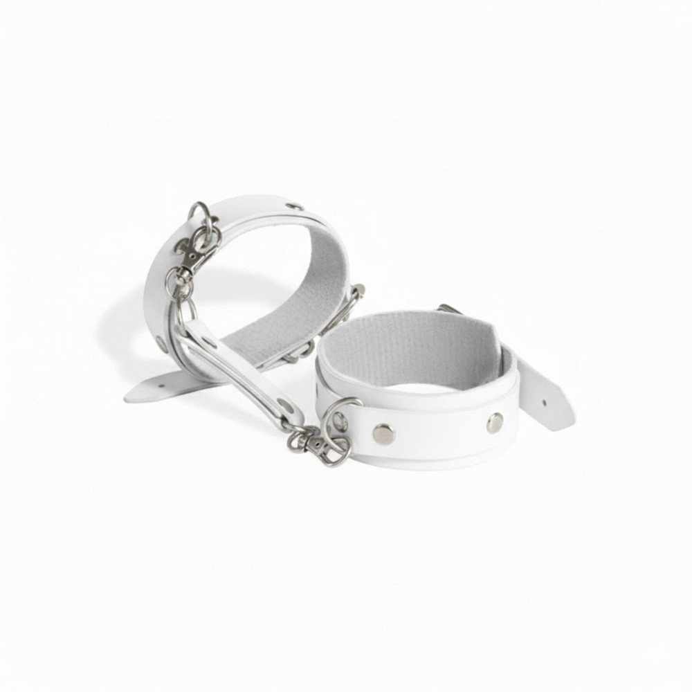 Наручники и ограничения - Наручники из экокожи Art of Sex - Eva, цвет белый