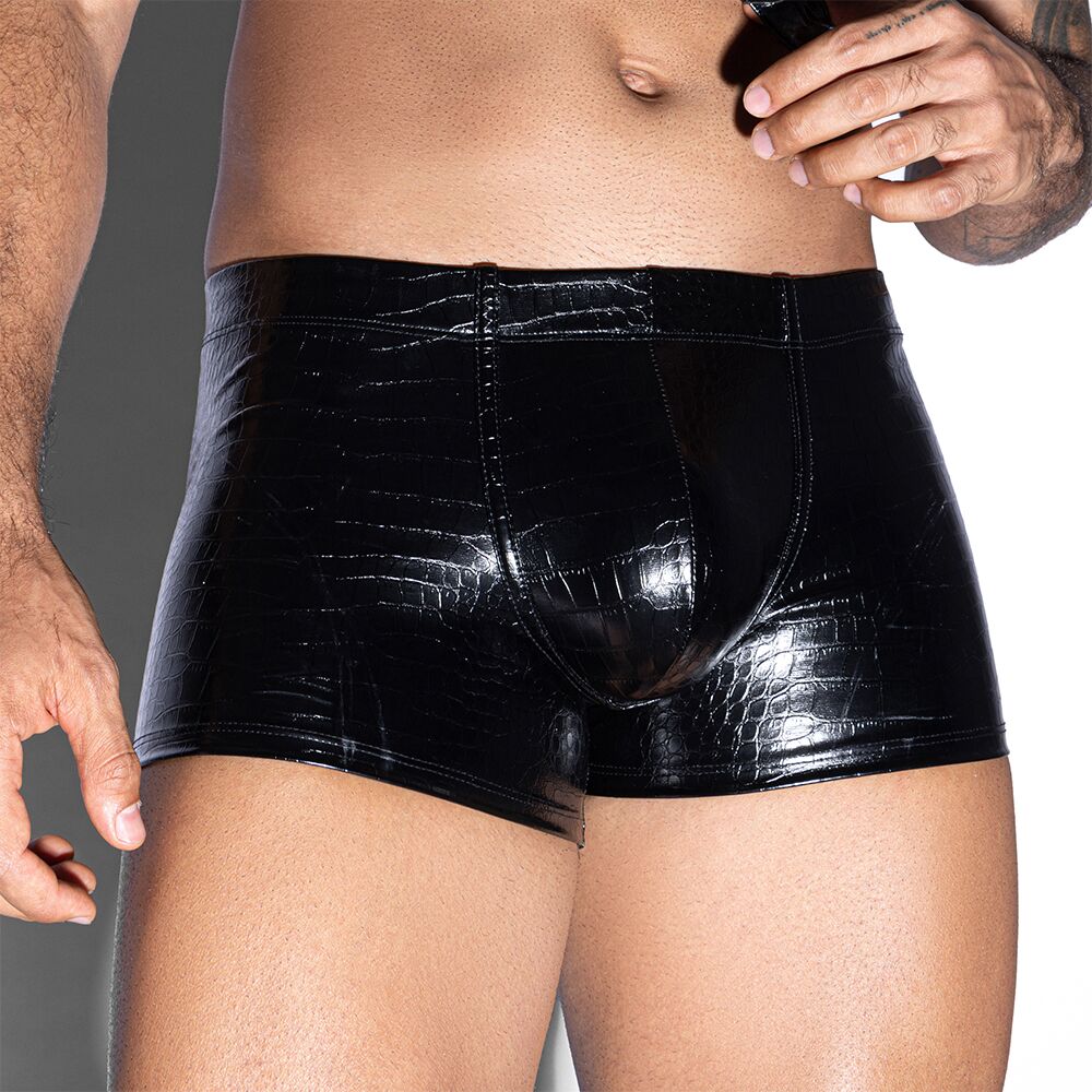Чоловіча еротична білизна - Еротичні чоловічі лакові труси зі шнурівкою JSY 9118T One Size