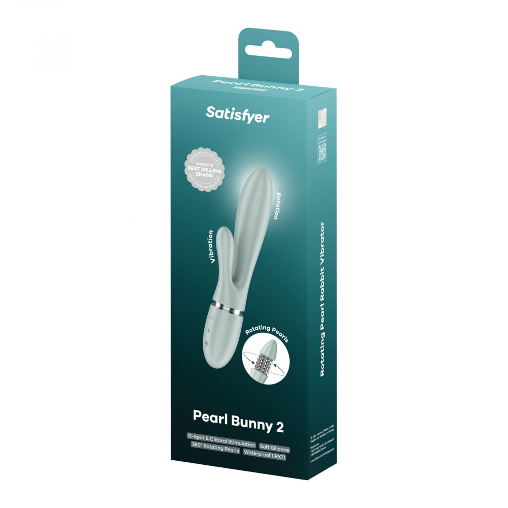 Вибратор-кролик - Вибратор-кролик Satisfyer Pearl Bunny 2 Greygreen 7