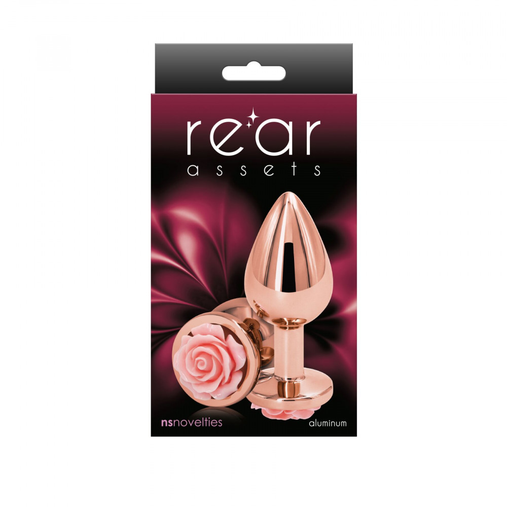 Анальные игрушки без вибрации - Анальная пробка NS Novelties Rear Assets - Rose - Medium - Pink 1