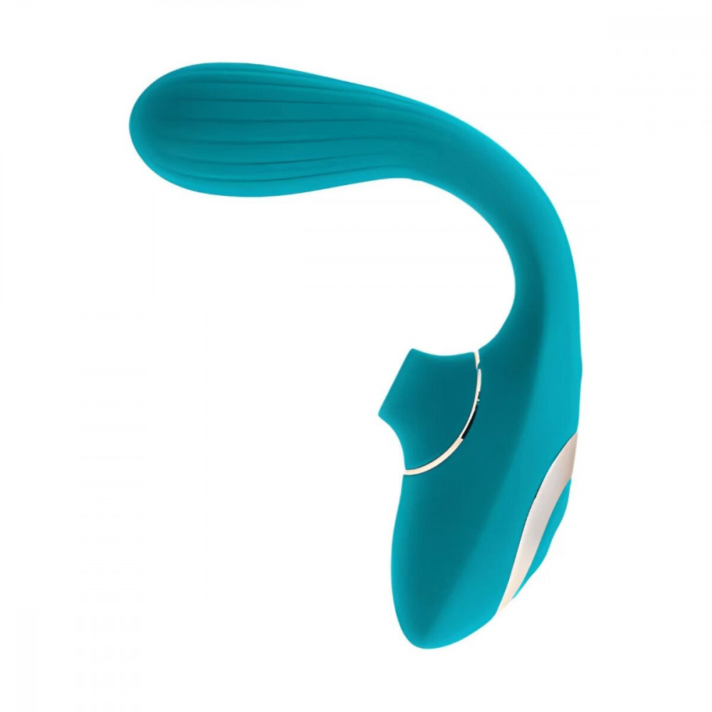 Іграшки для пар - Вібратор S Pleasures Dual Suction - Turquoise