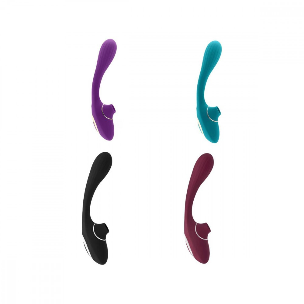 Іграшки для пар - Вібратор S Pleasures Dual Suction - Turquoise 5