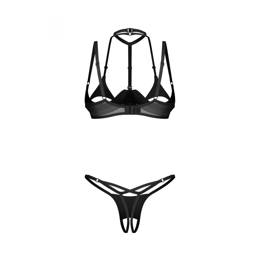Еротичні комплекти - Комплект Obsessive Rolleya 2-pcs crotchless set L/XL 4