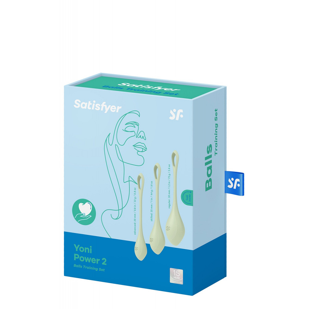 Разное - Набор вагинальных шариков Satisfyer Yoni Power 2 light, зеленый 4