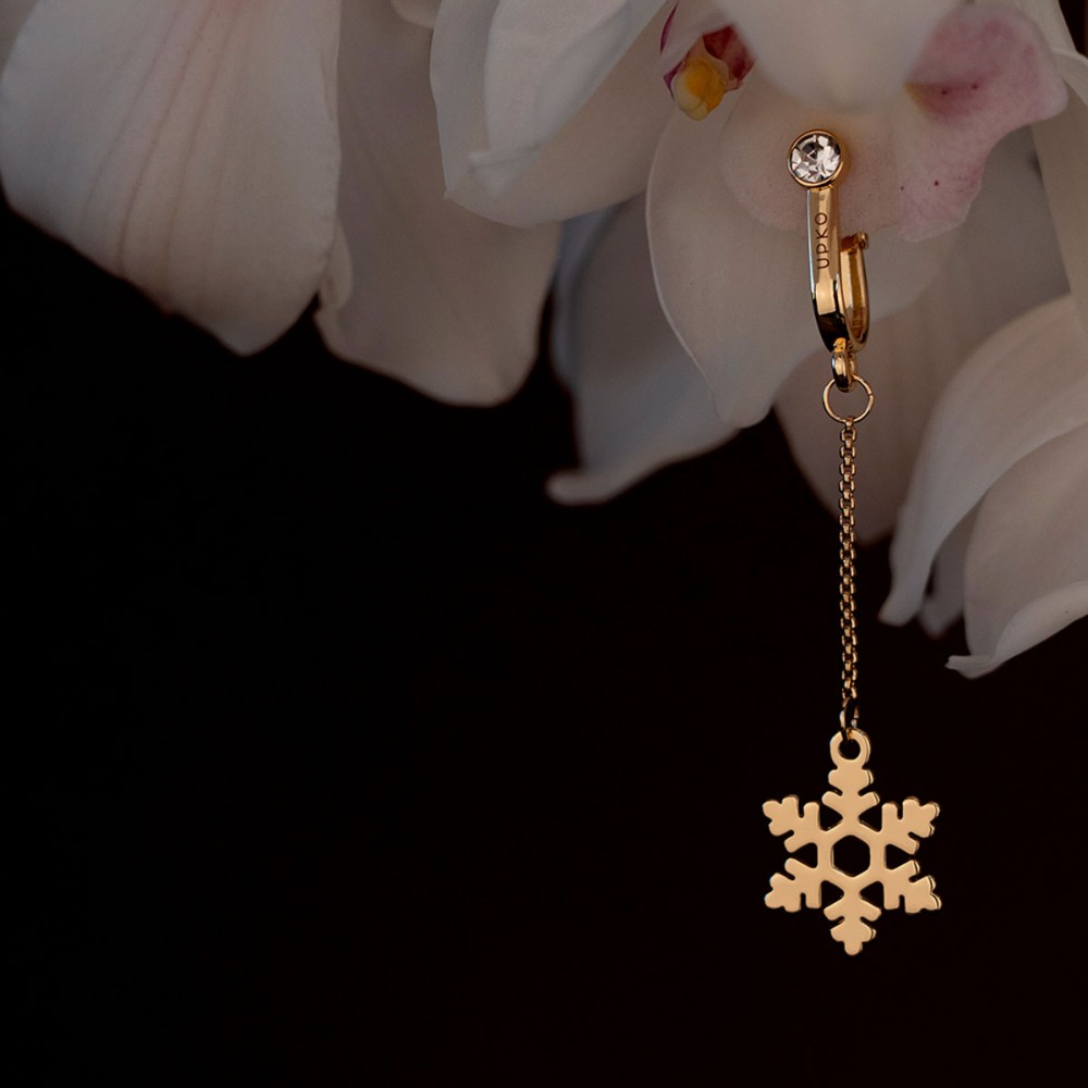 Різне - Прикраси для клітора та статевих губ non-pierced clitoral jewelry dangle with snowflake UPKO 1