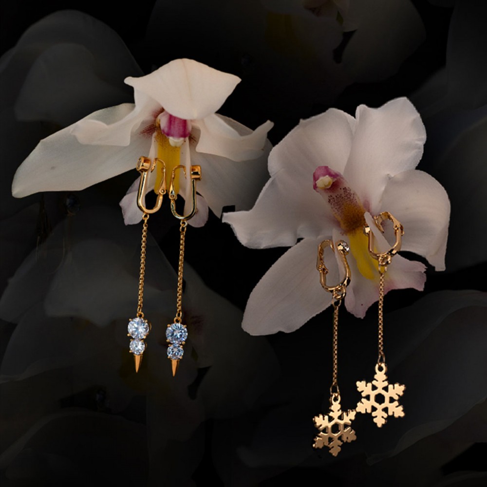 Різне - Прикраси для клітора та статевих губ non-pierced clitoral jewelry dangle with snowflake UPKO 3