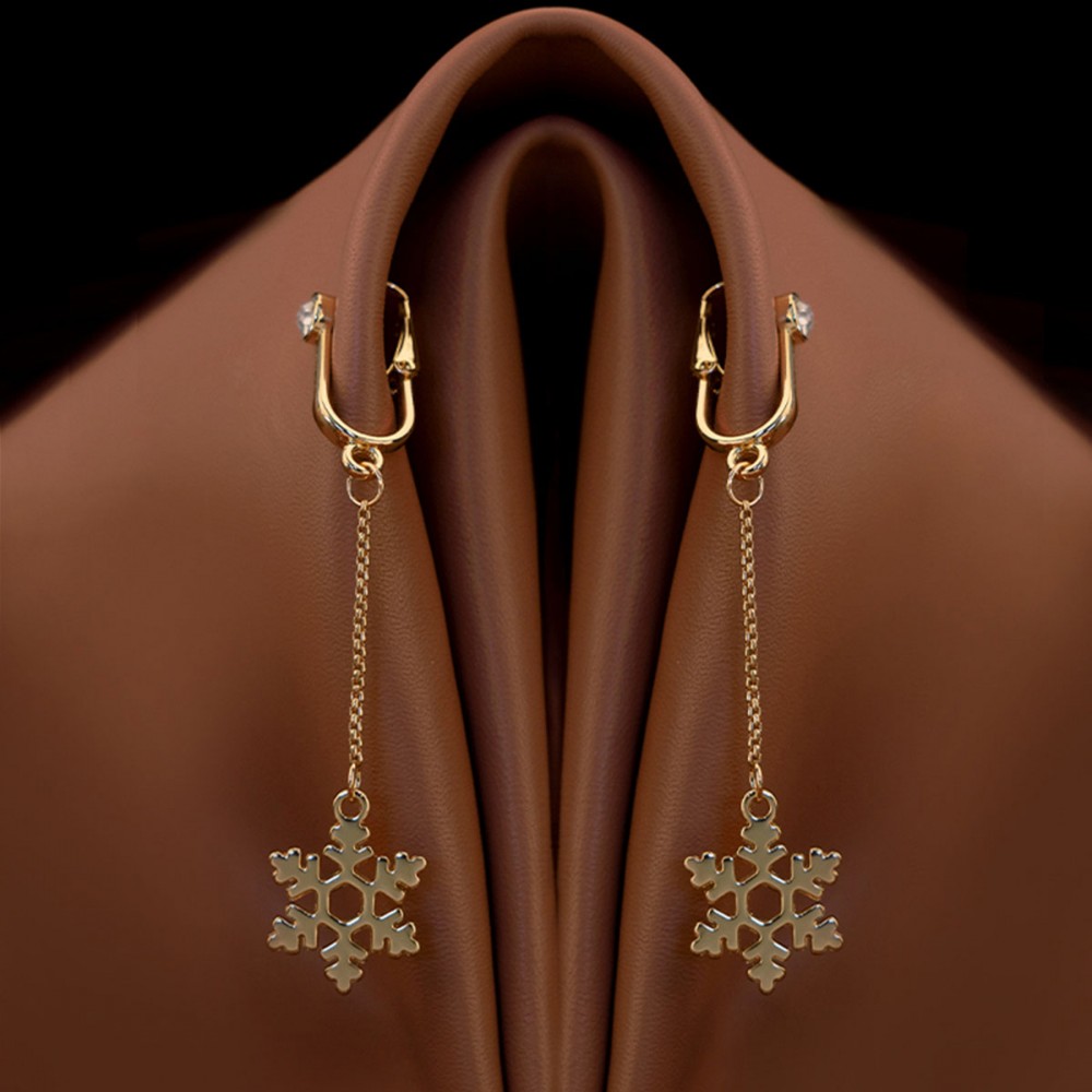 Різне - Прикраси для клітора та статевих губ non-pierced clitoral jewelry dangle with snowflake UPKO