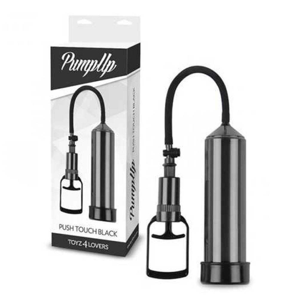 Помпы - Вакуумная помпа мужская Toyz4lovers Push Touch механическая, черная, 23 х 6 см