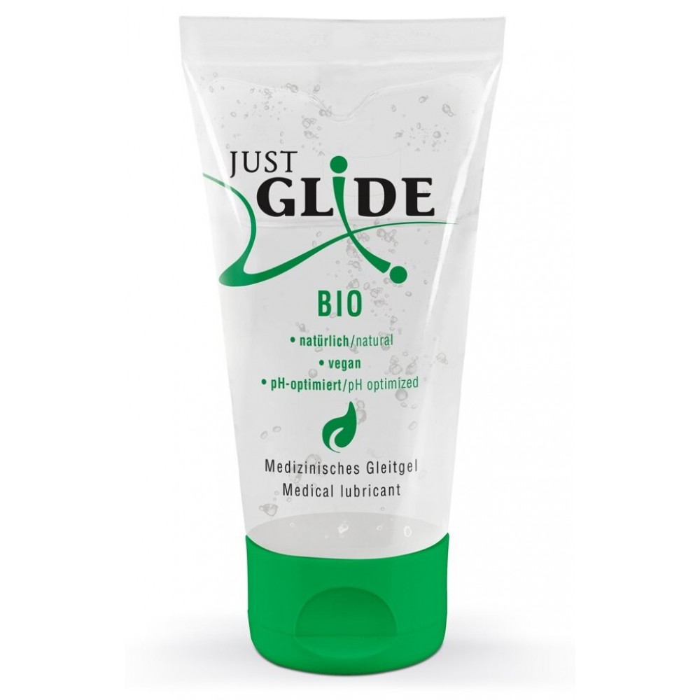 Лубриканты - Веганский органический гель-лубрикант - Just Glide Bio, 50 ml