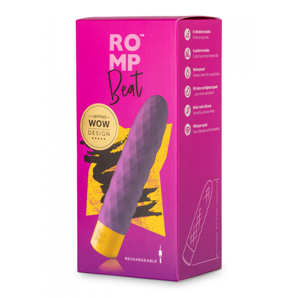 Різне - Класичний рельєфний вібратор Romp Beat фіолетовий 9