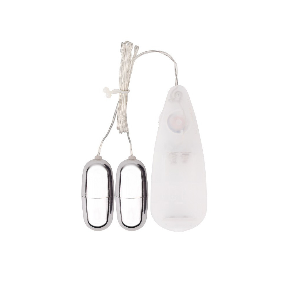 Разное - Виброяйцо на пульте управления 2 шт. Chisa Hi-Basic, серебристый 1