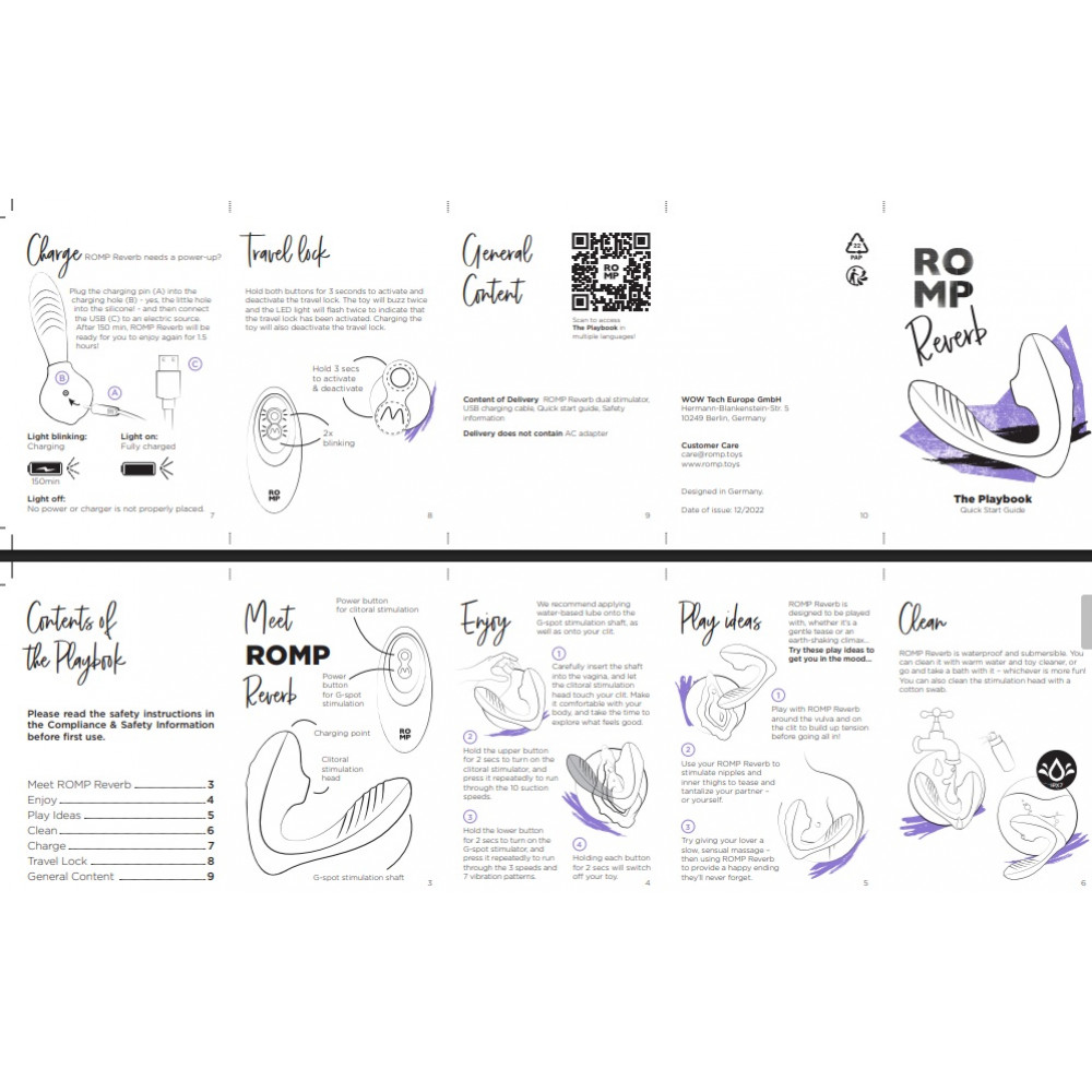 Різне - Вібратор подвійної стимуляції ROMP REVERB, бузковий 10