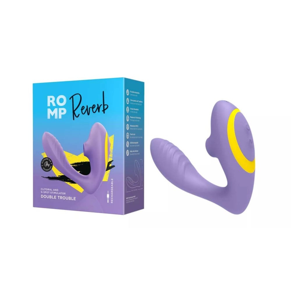 Різне - Вібратор подвійної стимуляції ROMP REVERB, бузковий