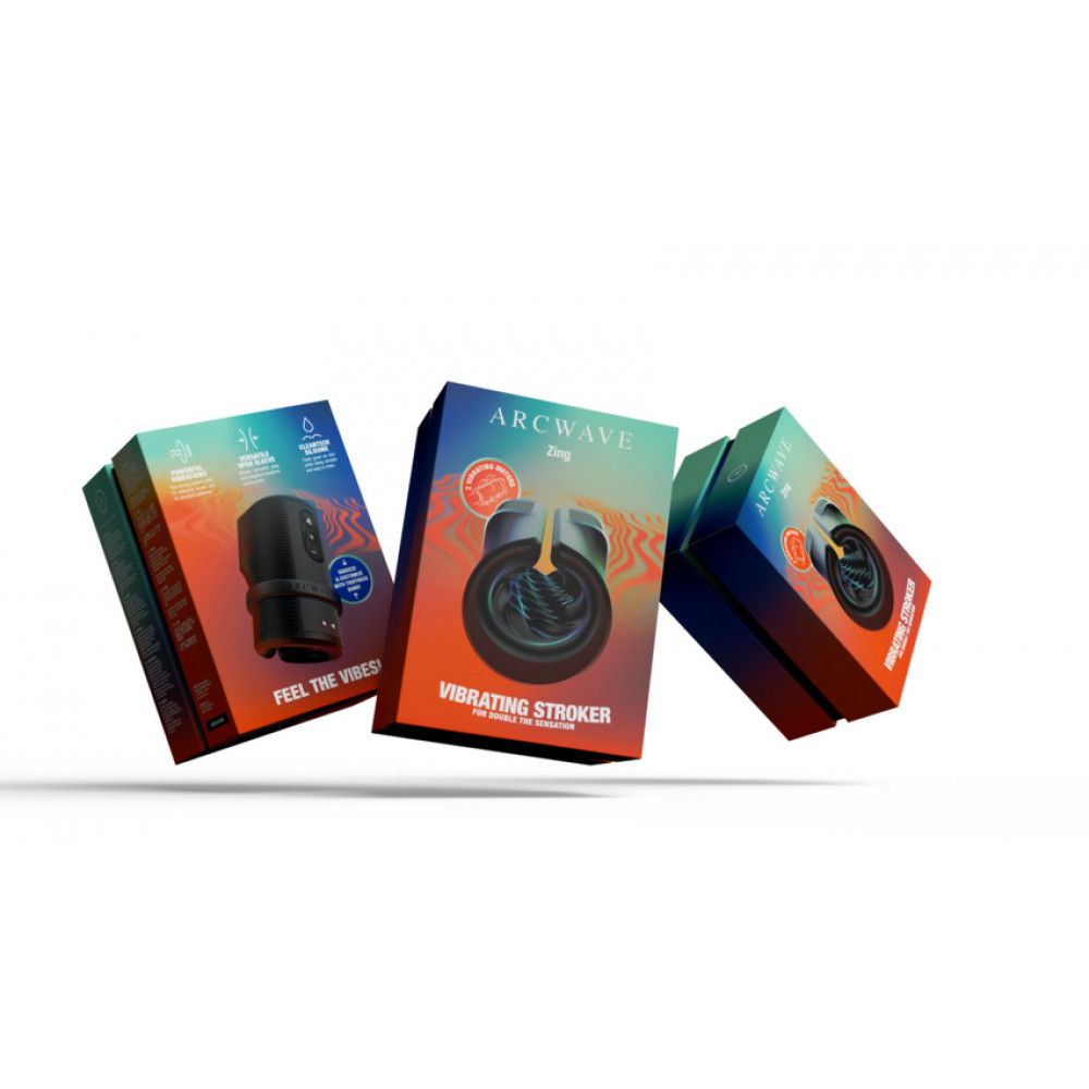 Мастурбатори з вібрацією - Вібруючий мастурбатор Arcwave Zing Black, відкритий, чорний 16