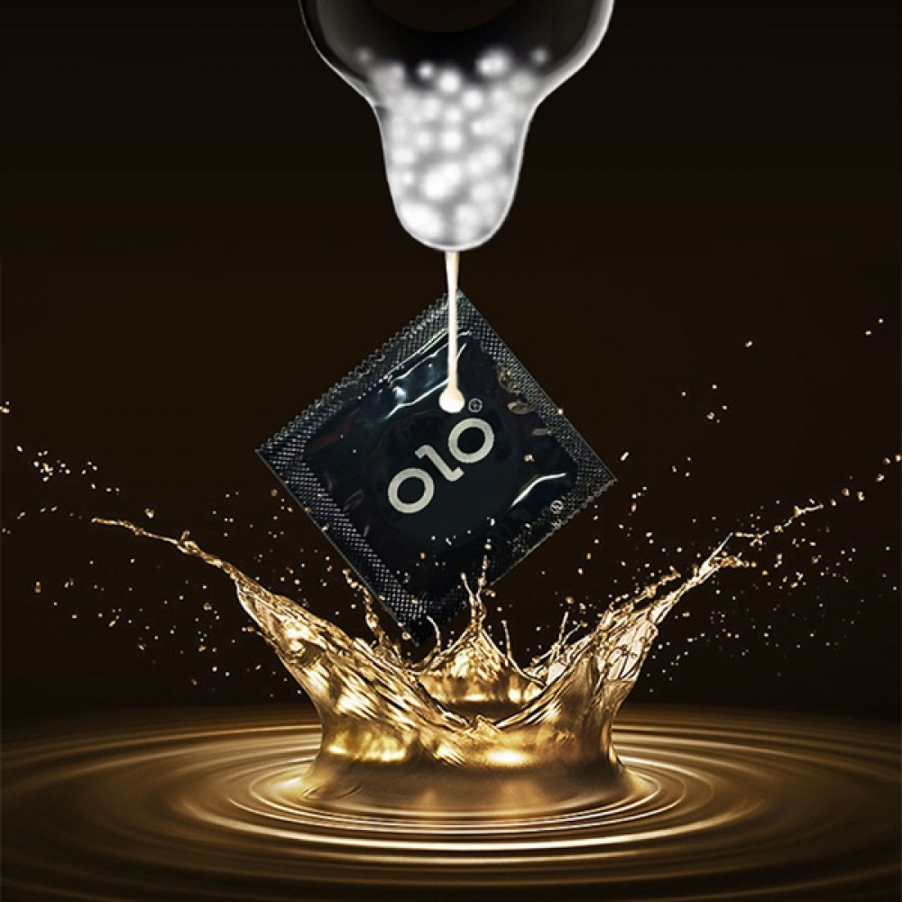 Різне - Ароматизовані ультратонкі презервативи з гіалуроновою кислотою та пролонгуючим ефектом OLO - PERFORMA Long-lasting Magic Oil, 10 шт 3