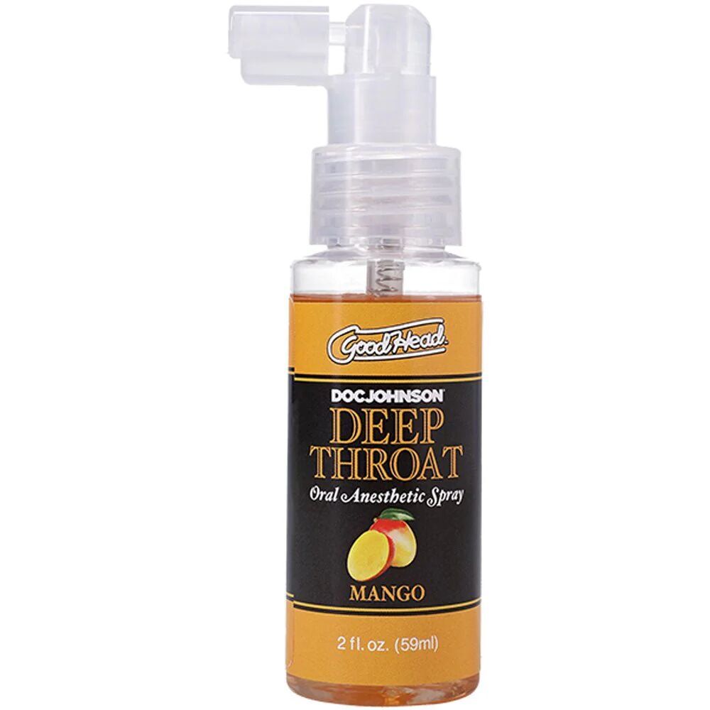  - Спрей для минета Doc Johnson GoodHead DeepThroat Spray – Mango 59мл (мятая упаковка!!!)