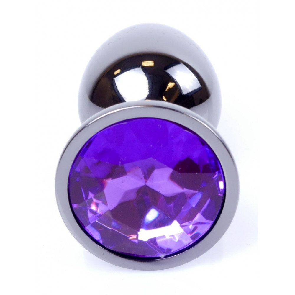 Анальные игрушки - Анальная пробка Boss Series - Jewellery Dark Silver PLUG Purple S, BS6400034 7