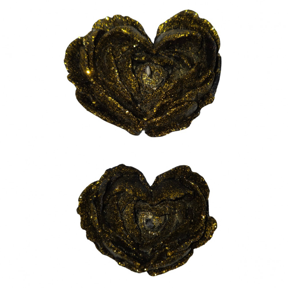 Різне - Свічка низькотемпературна у вигляді троянди з глітером GlowKink чорна, М 32