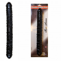 Двойной фаллоимитатор Boss Series: Flexible Double Dong Black, BS6700089