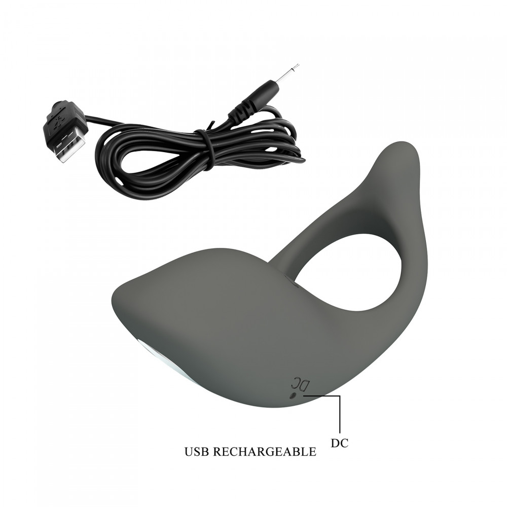 Эрекционные кольца и насадки - Эрекционное кольцо Pretty Love Gemma серое 7