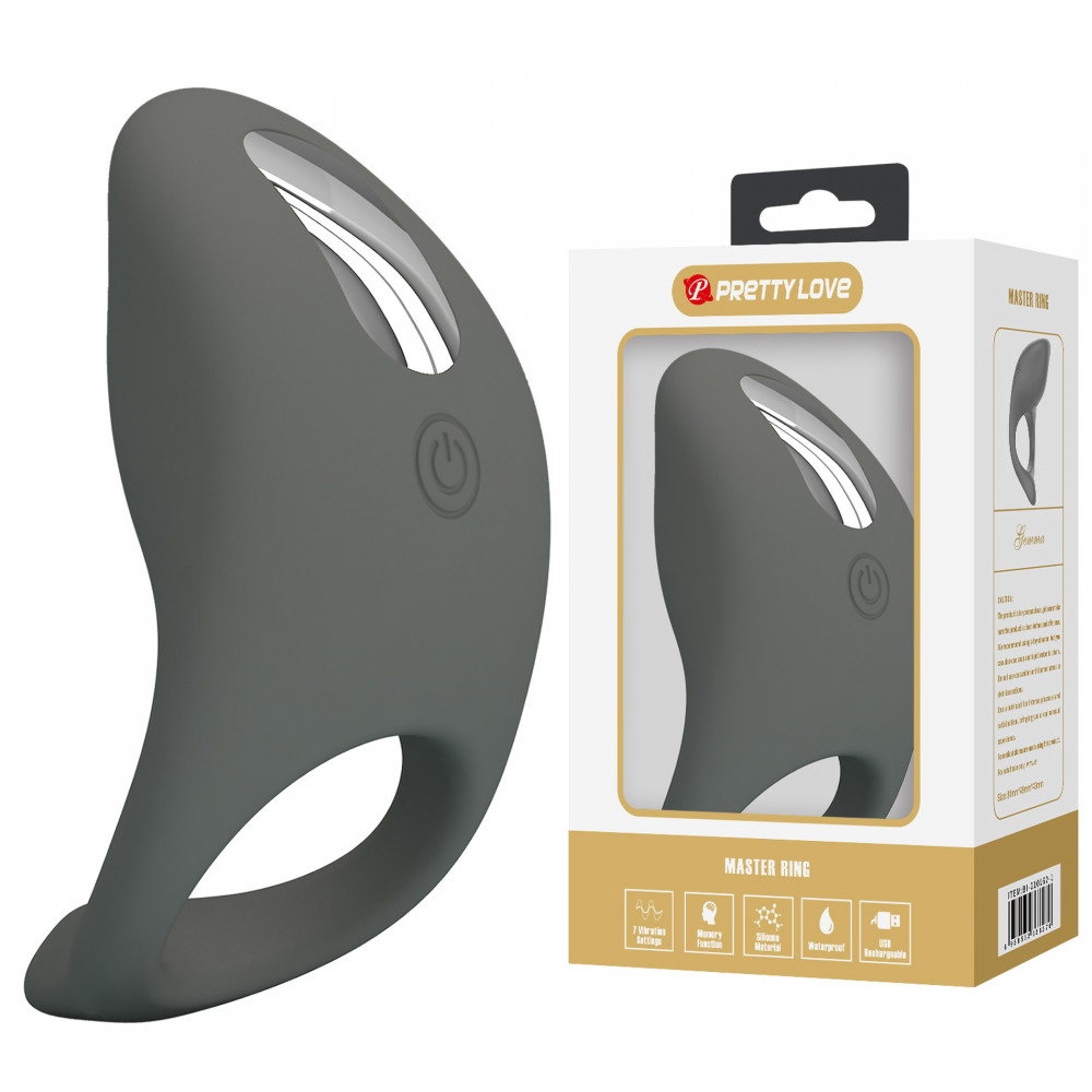 Эрекционные кольца и насадки - Эрекционное кольцо Pretty Love Gemma серое