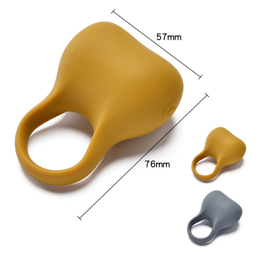 Эрекционные кольца с вибрацией - Эрекционное виброкольцо Sweet Em Silky Ring с пультом, желтое, 7.6 х 5.7 см 11