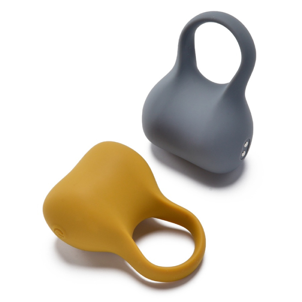 Эрекционные кольца с вибрацией - Эрекционное виброкольцо Sweet Em Silky Ring с пультом, желтое, 7.6 х 5.7 см 5