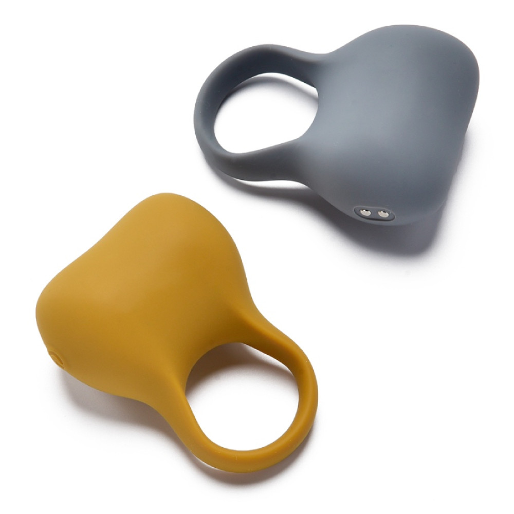 Эрекционные кольца с вибрацией - Эрекционное виброкольцо Sweet Em Silky Ring с пультом, желтое, 7.6 х 5.7 см 4