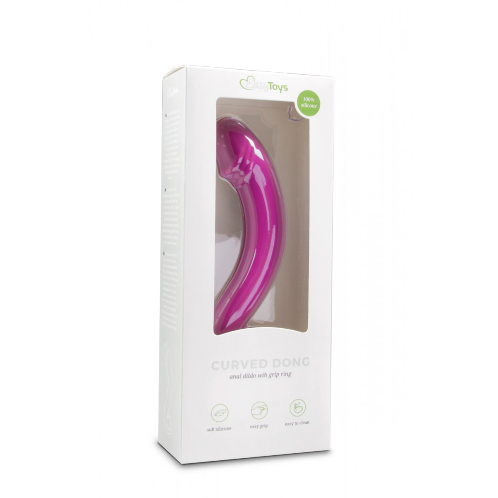 Секс игрушки - Изогнутый фаллоимитатор Curved Dong для простаты розовый, 17.5 см x 3.5 см. 1