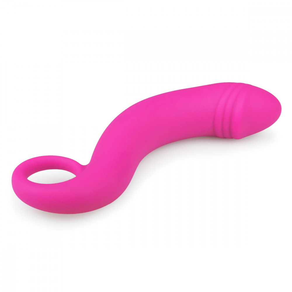 Секс игрушки - Изогнутый фаллоимитатор Curved Dong для простаты розовый, 17.5 см x 3.5 см. 3