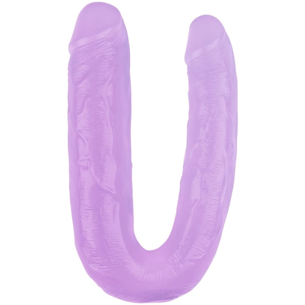  - Фалоімітатор двосторонній Chisa Hi-Rubber, фіолетовий 45 см 1