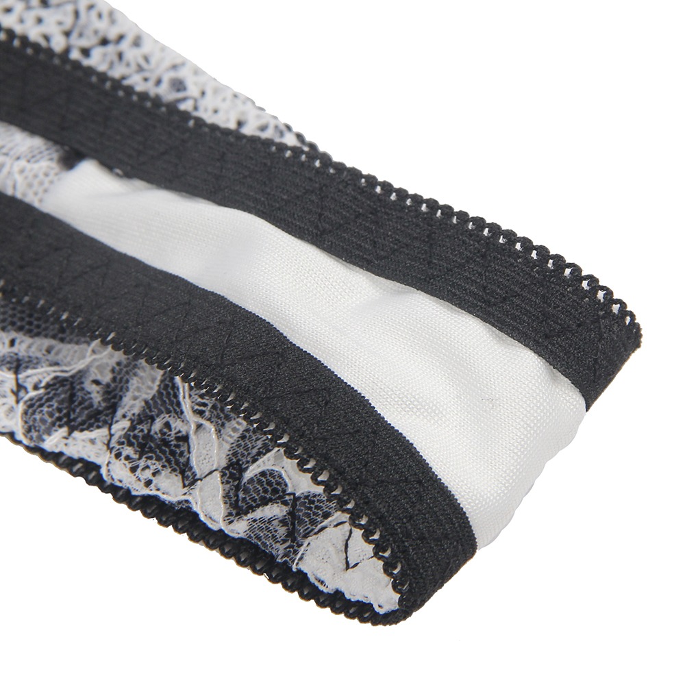 Різне - Комплект білизни мереживної Star Night з квітковим принтом, чорно-білий, 3XL-4XL 9