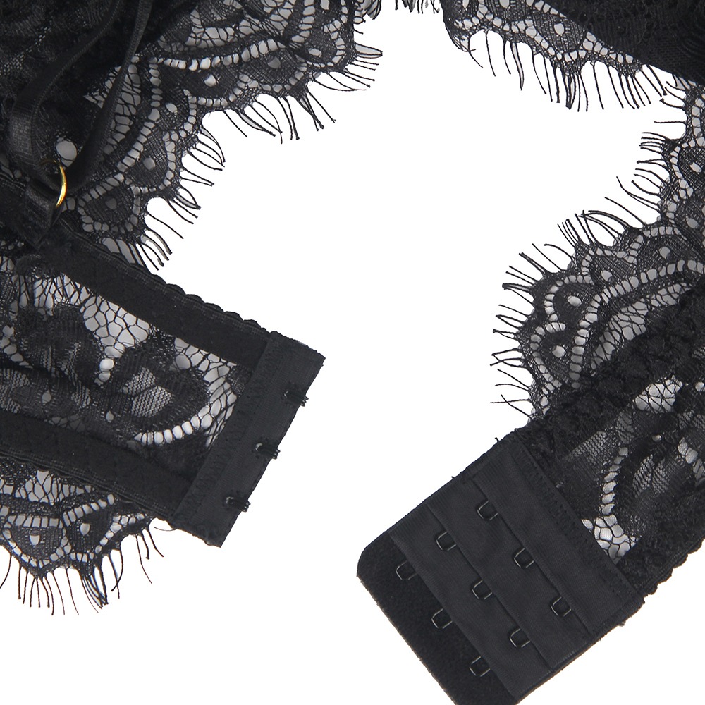 Різне - Мереживний комплект, ліф та трусики з поясом Star Night, чорний, XS-S 6