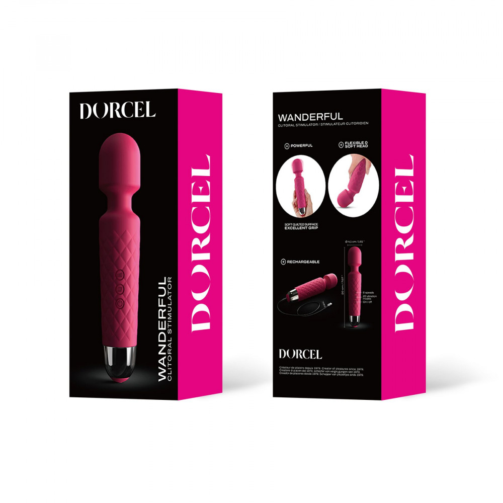 Для LGBTQ+ - Мінівібромасажер Dorcel Wand Wanderful Magenta потужний, водонепроникний 2